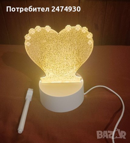 LED табло за бележки/ нощна лампа , снимка 4 - Други - 40547281