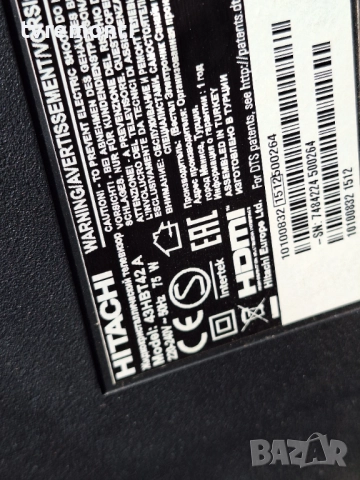 T-Con Board 6870C-0532A 6971L-3806 за 43-инчов телевизор HITACHI 43HBT42A, с дисплей VES430UNDL-2D-N, снимка 5 - Части и Платки - 51689739