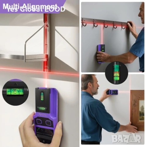 SUNMAY 7-в-1 стенен скенер за дърво, метал и кабели, снимка 7 - Други инструменти - 53634652