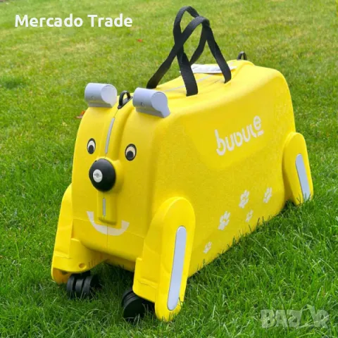 Детски куфар Mercado Trade, Пластмаса, Слонче, Жълт, снимка 2 - Раници - 48145272