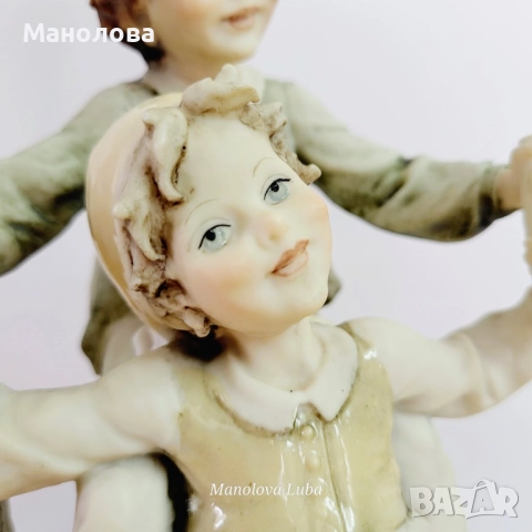 Голяма фигура Capodimonte подписана B. Merli., снимка 14 - Колекции - 52786990