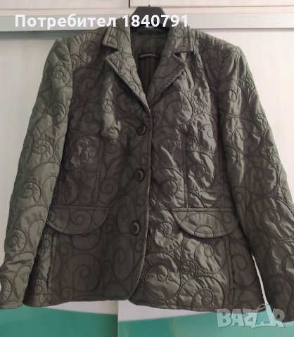 Яке/сако – зелено/каки, вталено, XL /44-46 , снимка 2 - Якета - 34450918