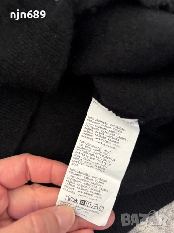 Черна 100% кашмир, снимка 3 - Блузи с дълъг ръкав и пуловери - 53745267