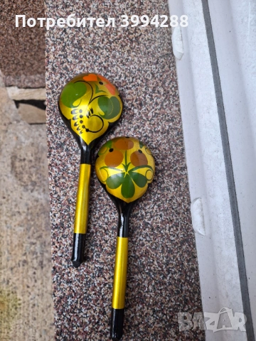 Руски дървени лъжици декорация , снимка 2 - Антикварни и старинни предмети - 53406787