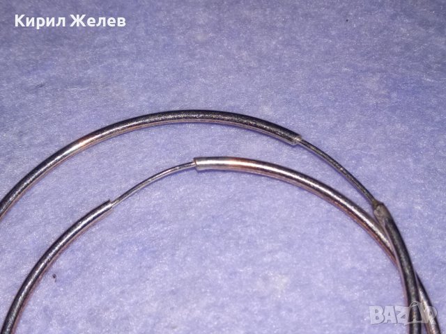 КЛАСИЧЕСКИ СТИЛЕН МОДЕЛ СРЕБЪРНИ ОБЕЦИ ВИСОКА ПРОБА СРЕБРО РЪЧНА МАЙСТОРСКА ИЗРАБОТКА 38746, снимка 6 - Обеци - 41730123
