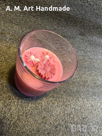 Свещ с аромат на Магнолия , снимка 5 - Декорация за дома - 53510228