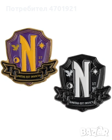 2 бр значки Wednesday, снимка 2 - Други - 53136402