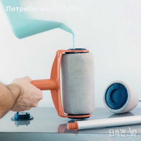 0840 Голям+малък валяк за боядисване с резервоар, снимка 2 - Други стоки за дома - 17420451