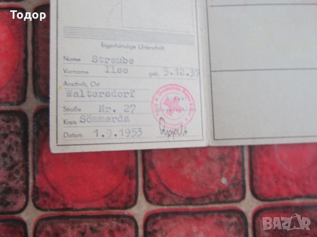 Стара немска карта червен кръст, снимка 3 - Колекции - 36100832