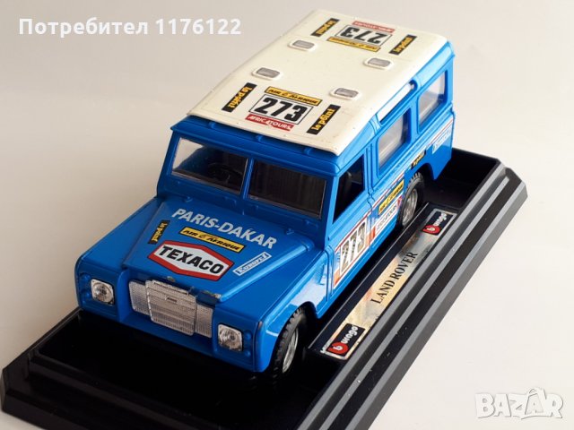 Стар 1/27 Burago Бураго Land Rover Rally Made In Italy, снимка 7 - Коли, камиони, мотори, писти - 35836274