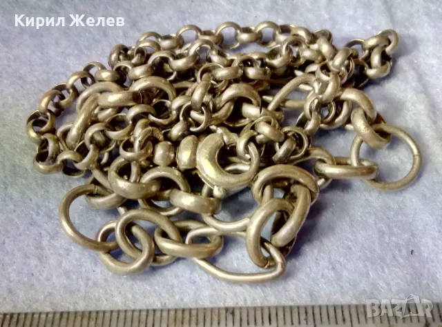 Старинен ВНУШИТЕЛЕН СРЕБЪРЕН ЛАНЕЦ СРЕБРО 925 МАЙСТОРСКА РЪЧНА РЕТРО ИЗРАБОТКА 50115, снимка 4 - Антикварни и старинни предмети - 49274678