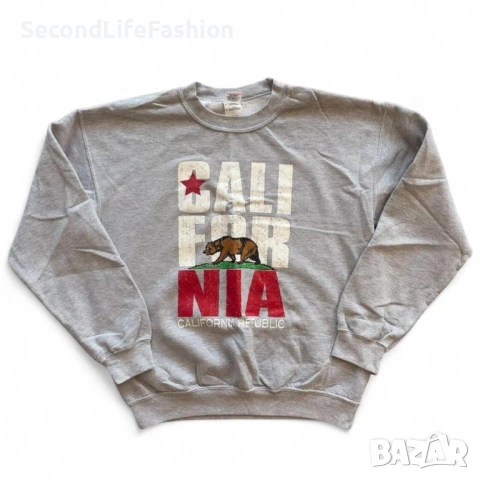 Мъжки суитшърт California сив размер М