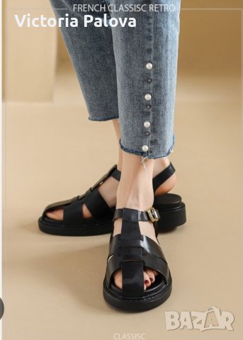 Модерни груби сандали естествена кожа, снимка 15 - Сандали - 40633794