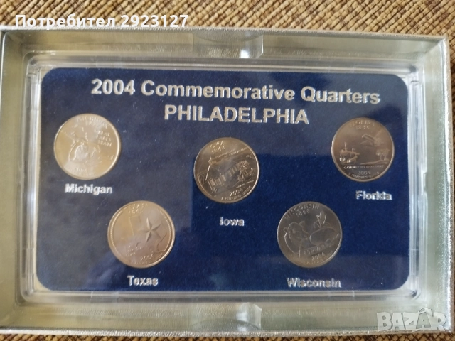 ЛУКСОЗЕН СЕТ КУОТЪРИ 2004 ГОДИНА - САЩ, снимка 3 - Нумизматика и бонистика - 51534391