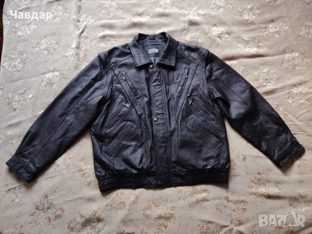 Мъжко кожено яке VIA CORTESA - размер XXL, снимка 2 - Якета - 53505623