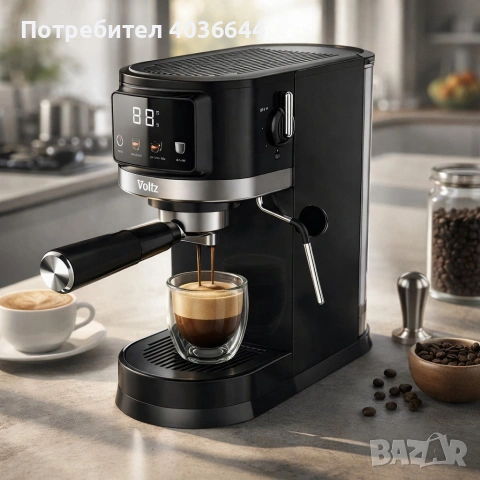 Еспресо машина Oliver Voltz OV51171O, 1575 W, 20 бара, Крема диск, LED дисплей, снимка 3 - Кафемашини - 53597141