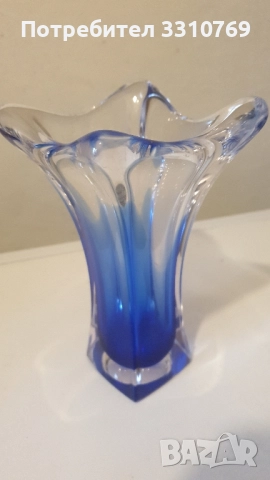 Красиви кристални вази Мурано в стил "Арт нуово"., снимка 13 - Вази - 52431929