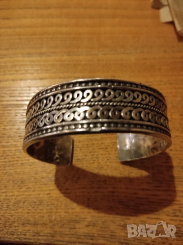 Масивна сребърна гривна ръчна изработка Mexico+подарък кутия за бижута, снимка 8 - Гривни - 53064577