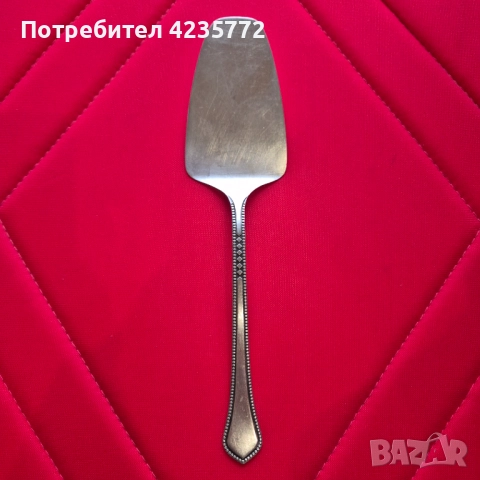 Комплект винтидж посребрени лъжици от мелхиор. Произход СССР. Подарък към комплека посребрена лопат., снимка 3 - Други ценни предмети - 52881185