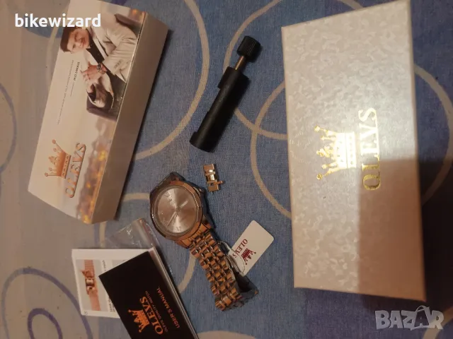 OLEVS Мъжки кварцов часовник с дата и ден от седмицата, снимка 6 - Мъжки - 48668699