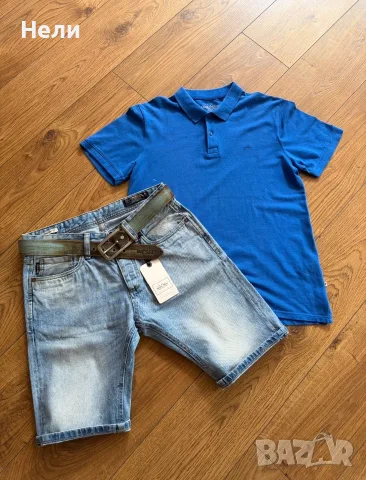 Jack & Jones Мъжки нови къси дънки и тениска