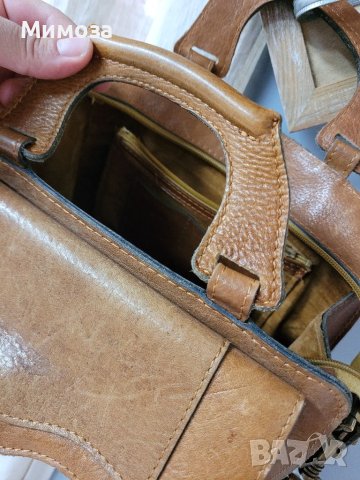 BEL SAC винтидж чанта ЕСТЕСТВЕНА КОЖА,, снимка 12 - Чанти - 41000596