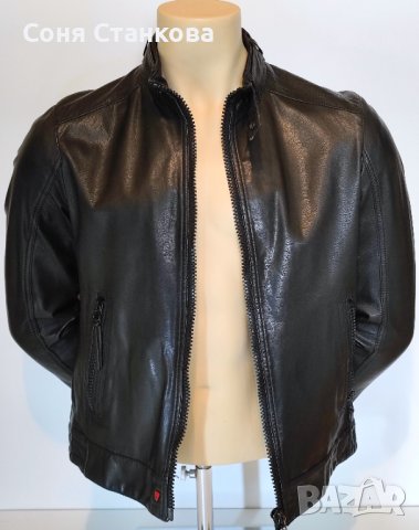 Мъжко кожено яке от естествена кожа - BOSS , Strellson, снимка 5 - Якета - 42707153