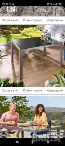 Градинска маса алуминиева , снимка 4 - Градински мебели, декорация  - 41908887