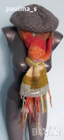 Винтидж / пет (5) броя Зимни Шалове от Вълна и Кашмир / различни видове , снимка 18 - Шалове - 44175076