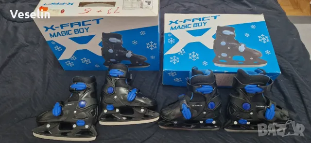 детски кънки за лед регулируеми 27-30 два чифта