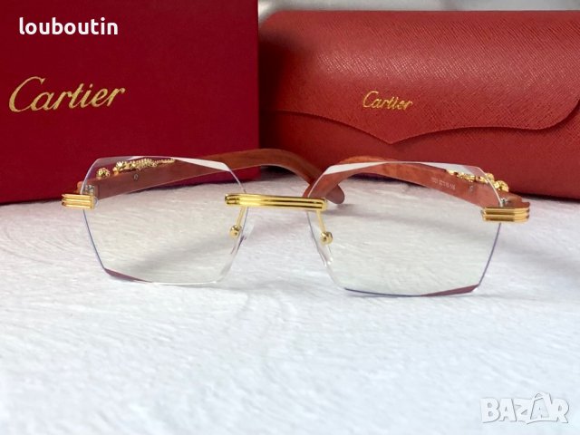 Cartier висок клас слънчеви очила Мъжки Дамски слънчеви с дървени дръжки, снимка 8 - Слънчеви и диоптрични очила - 41949038