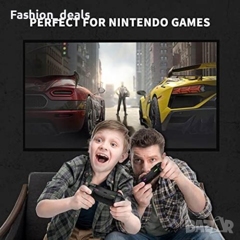 Нов безжичен контролер Switch Pro регулируема вибрация Цветен светодиод, снимка 4 - Други игри и конзоли - 42405007