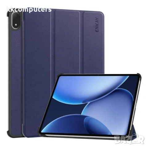 Кожен Калъф ENKAY Tri-fold за OnePlus Pad 3 / Pad 2 Pro 13.2 - Авто събуждане/заспиване, Стойка, Вкл, снимка 2 - Калъфи, кейсове - 53633698
