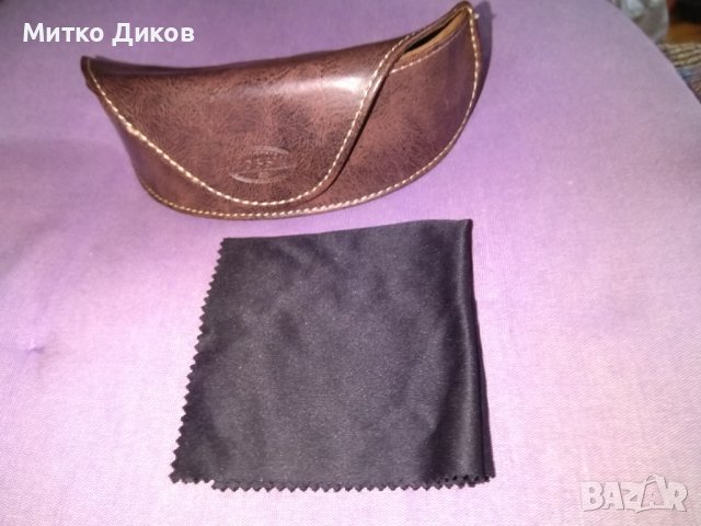Калъвче марково на Фосил естествена кожа с кърпичка за слънчеви очила отлично, снимка 8 - Слънчеви и диоптрични очила - 41045748