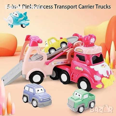 Нов 5 в 1 анимационен камион с ремарке Играчка Коли Деца Подарък, снимка 5 - Други - 42259465