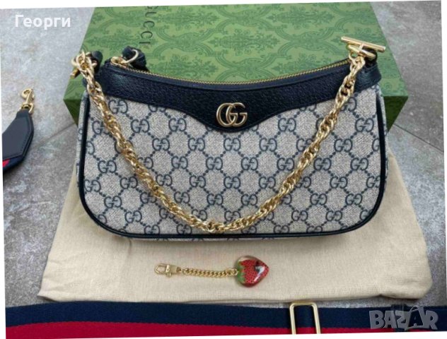 Оригинална Чантичка Гучи Supreme Кожа Чанта за Рамо Синджир Gucci, снимка 1 - Чанти - 40899485