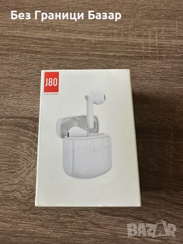 Нови J80 True Wireless Stereo слушалки Bluetooth 5.1 с кейс и микрофон за музика спорт Buds