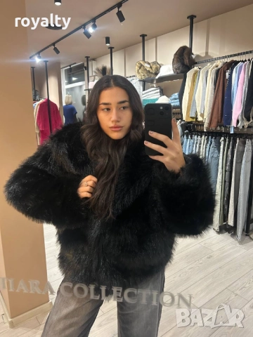 Черно Дамско Палто , снимка 2 - Палта, манта - 52885191