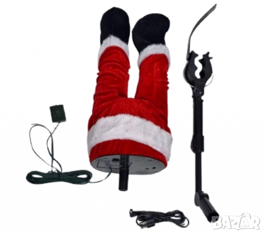 Заклещеният Дядо Коледа – Анимирани крака за вашето коледно дърво, снимка 6 - Други - 51991836