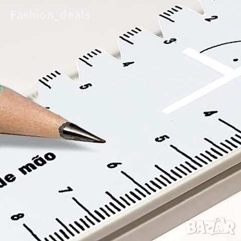 Нова Бяла Пластмасова Шивашка линийка 21см. ръчна мярка Шевове Кройки Шивач, снимка 5 - Други - 42089576