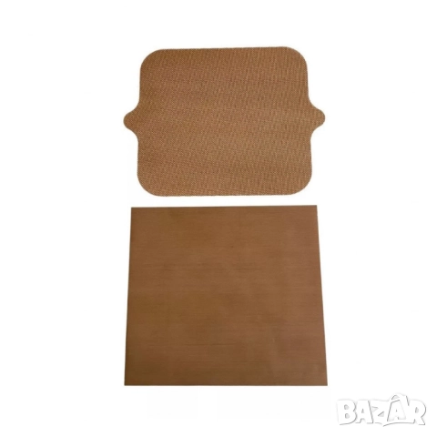 Подложка за Air Fryer 2бр., NoStik, 31x40см.\33x40см., Правоъгълнa  до 260°, кафяв, в плик, снимка 5 - Други - 52112896