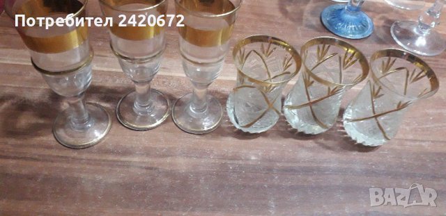 Ретро  чаши,кристал,позлата.мурано, снимка 14 - Чаши - 39909704