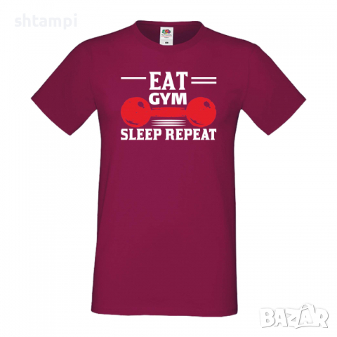 Мъжка тениска Eat Gym Sleep Repeat,Фитнес.спорт,Щанги,Тренировки,Спортуване,Gym., снимка 5 - Тениски - 36506954