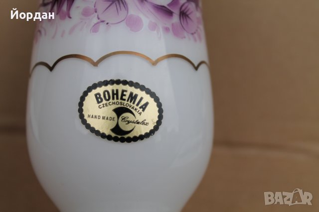 Ваза Бохемия, снимка 7 - Антикварни и старинни предмети - 40790603