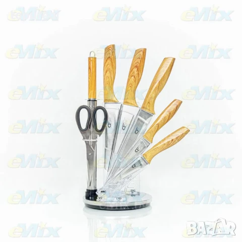Комплект ножове 8 части на поставка, снимка 1