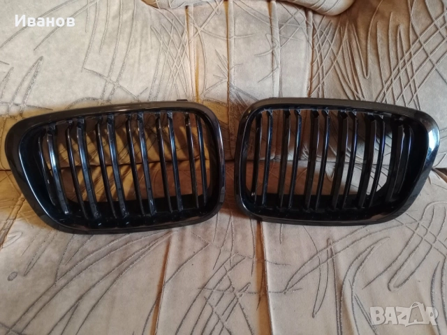 BMW E46 двойни черни и оригинални хромирани бъбреци 