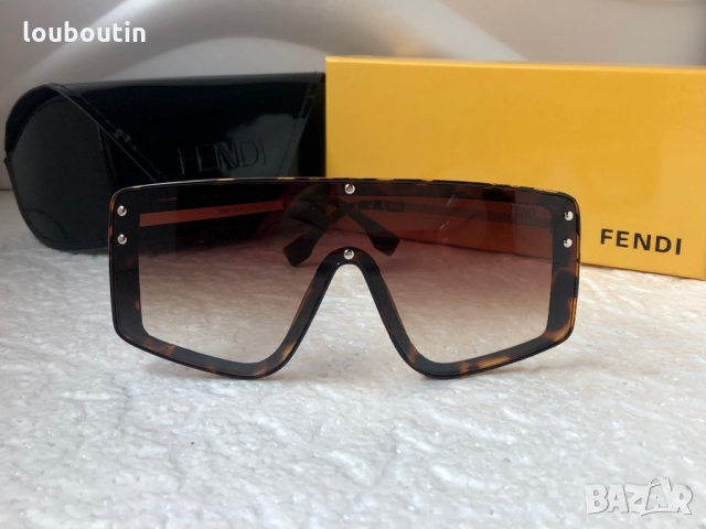 Fendi 2022 дамски слънчеви очила маска с лого, снимка 4 - Слънчеви и диоптрични очила - 36093033