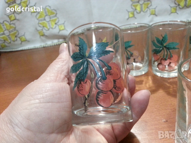 Ретро стъклени чаши , снимка 2 - Антикварни и старинни предмети - 44797352