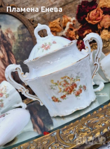 Антикварен порцеланов сет, снимка 9 - Антикварни и старинни предмети - 53092391