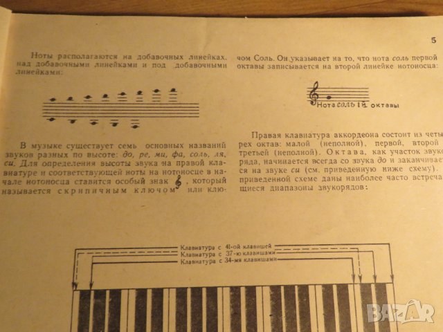 Руска подробна школа за акордеон, учебник за акордеон П.Лундонов 1985г  СССР, снимка 3 - Акордеони - 35663148